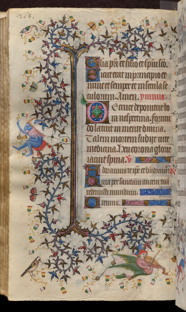 Hodiny Karla Šlechetného, navarrského krále (1361-1425): fol. 134v, Text od Master of the Brussels Initials and Associates