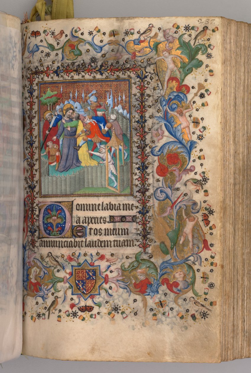 Hodiny Karla Šlechetného, navarrského krále (1361-1425): fol. 144r, Zrada Krista od Master of the Brussels Initials and Associates