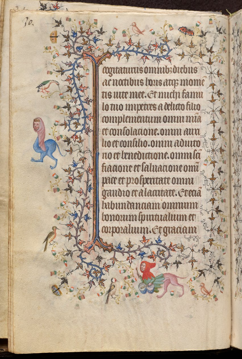 Hodiny Karla Šlechtice, navarrského krále (1361-1425): fol. 15v, Text od Master of the Brussels Initials and Associates