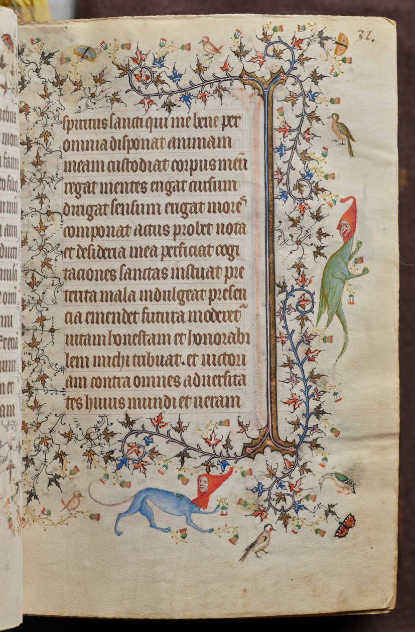 Hodiny Karla Šlechtice, navarrského krále (1361-1425): fol. 16r, Text od Master of the Brussels Initials and Associates