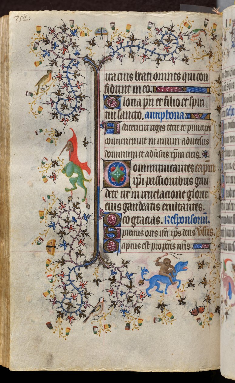 Hodiny Karla Šlechetného, navarrského krále (1361-1425): fol. 171v, Text od Master of the Brussels Initials and Associates