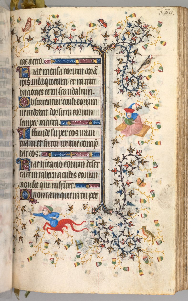 Hodiny Karla Šlechetného, navarrského krále (1361-1425): fol. 189r, Text od Master of the Brussels Initials and Associates
