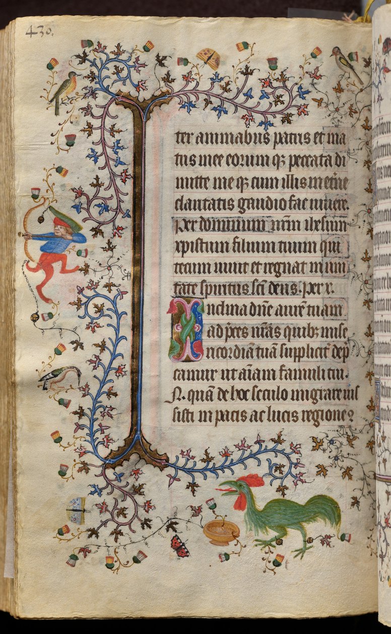 Hodiny Karla Šlechetného, navarrského krále (1361-1425): fol. 209v, Text od Master of the Brussels Initials and Associates