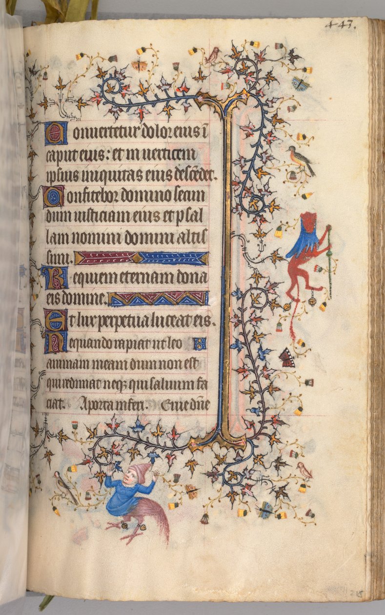Hodiny Karla Šlechetného, navarrského krále (1361-1425): fol. 216r, Text od Master of the Brussels Initials and Associates