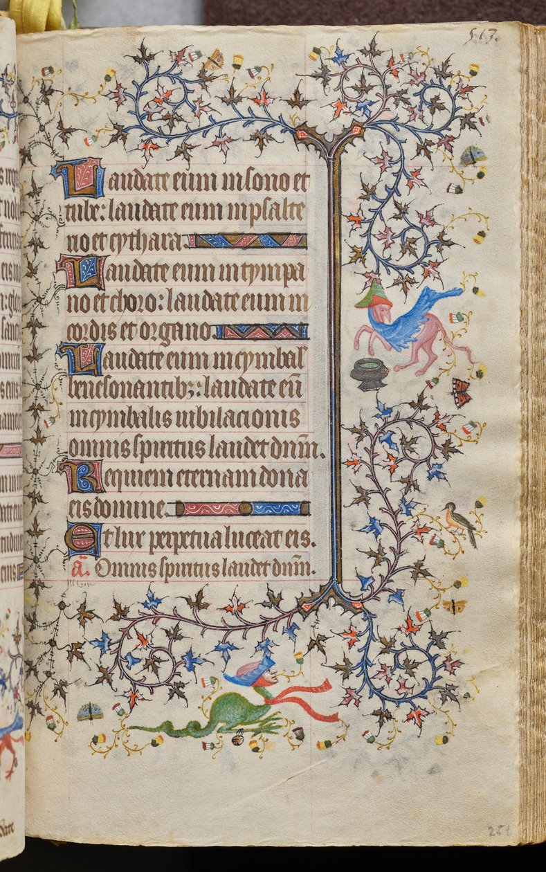 Hodiny Karla Šlechetného, navarrského krále (1361-1425): fol. 251r, Text od Master of the Brussels Initials and Associates