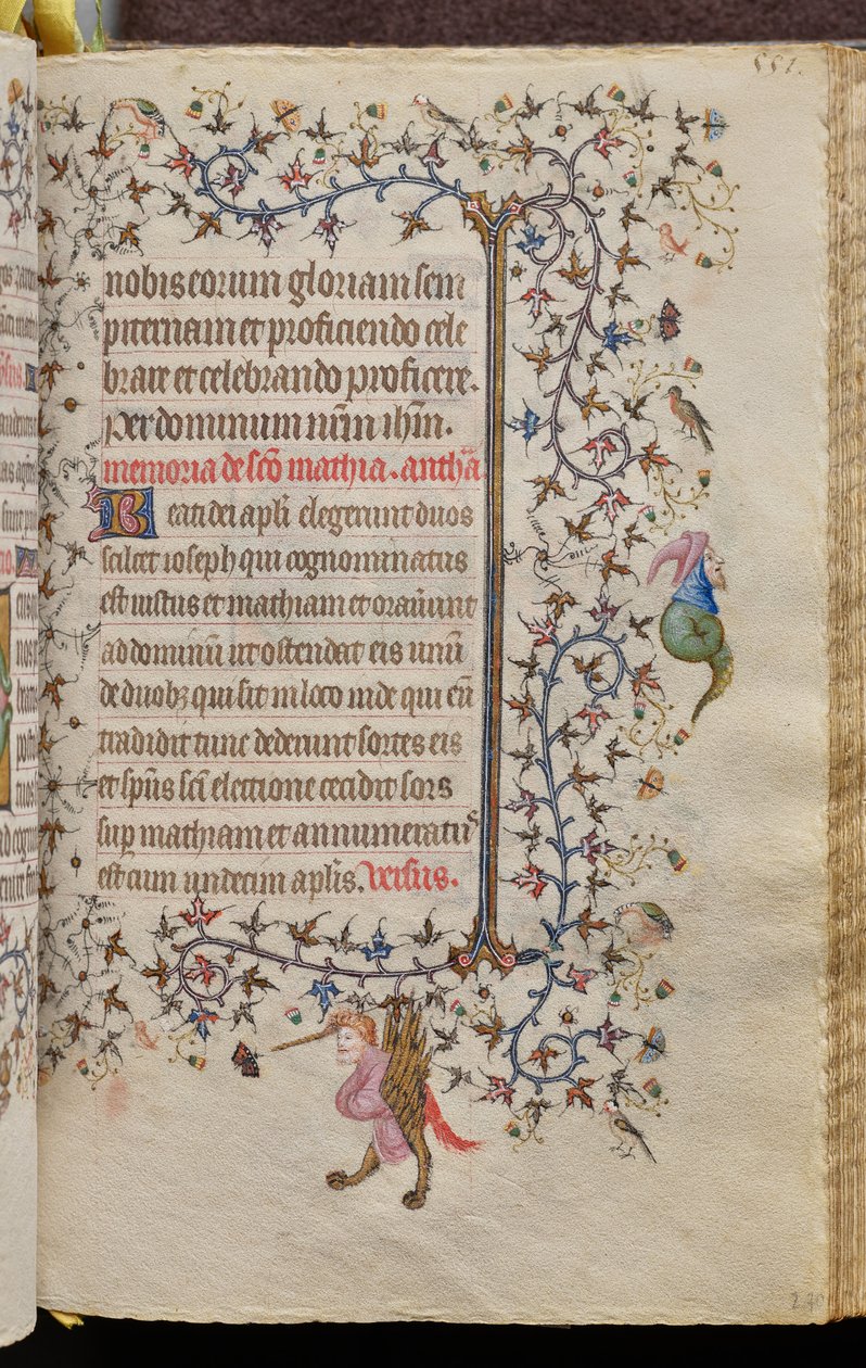 Hodiny Karla Šlechetného, navarrského krále (1361-1425): fol. 270r, Text od Master of the Brussels Initials and Associates