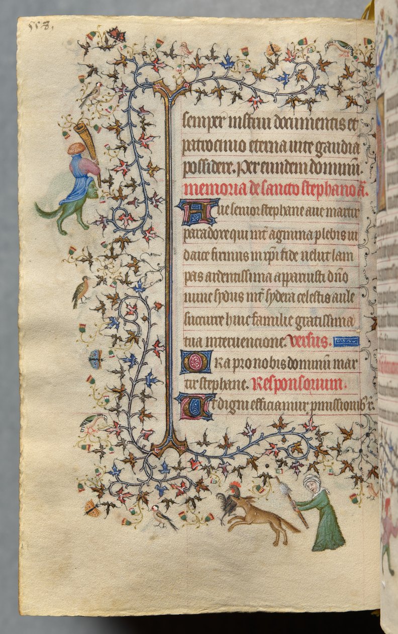 Hodiny Karla Šlechetného, navarrského krále (1361-1425): fol. 273v, Text od Master of the Brussels Initials and Associates