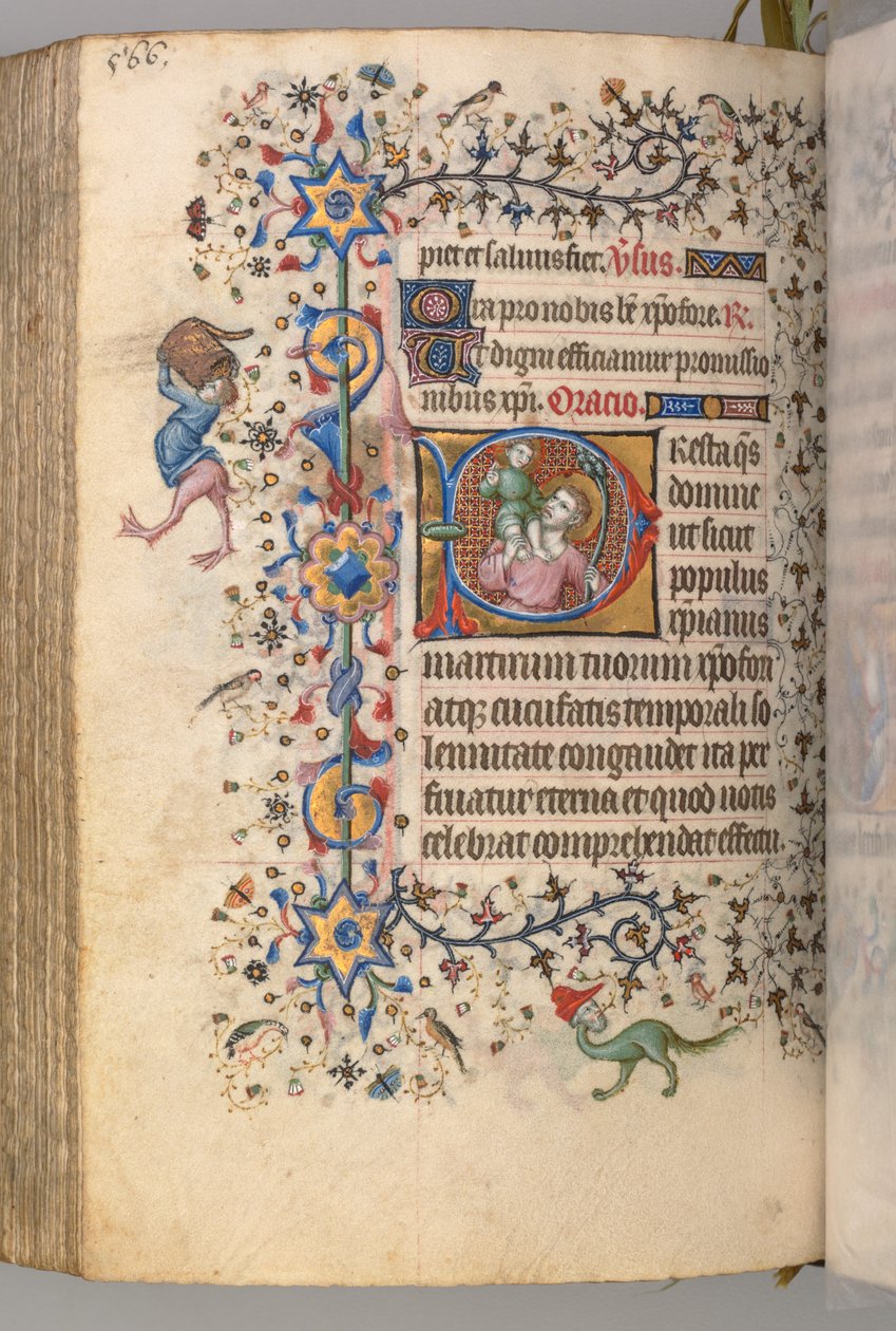 Hodiny Karla Šlechetného, navarrského krále (1361-1425): fol. 277v, sv. Kryštof od Master of the Brussels Initials and Associates