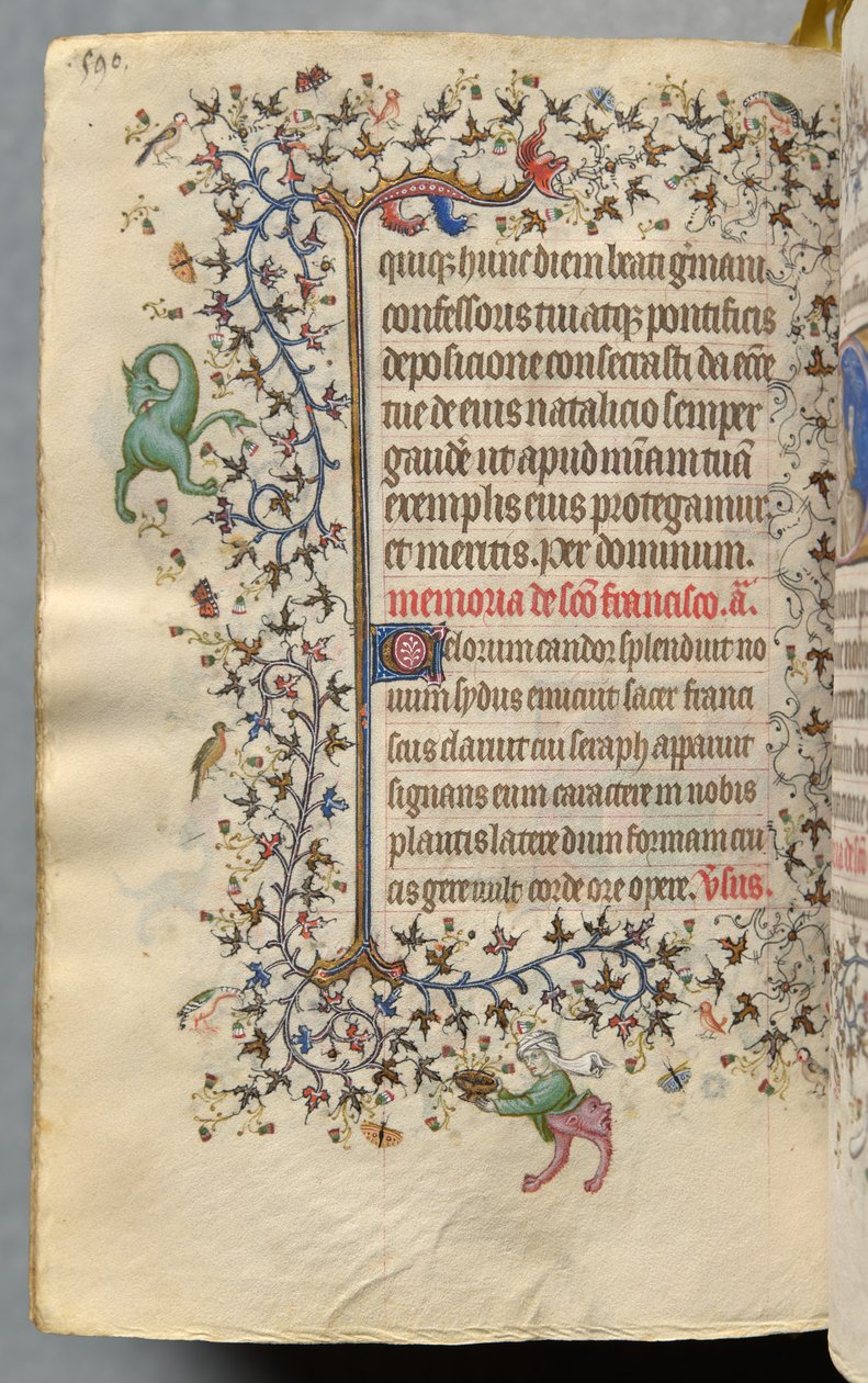 Hodiny Karla Šlechetného, navarrského krále (1361-1425): fol. 289v, Text od Master of the Brussels Initials and Associates