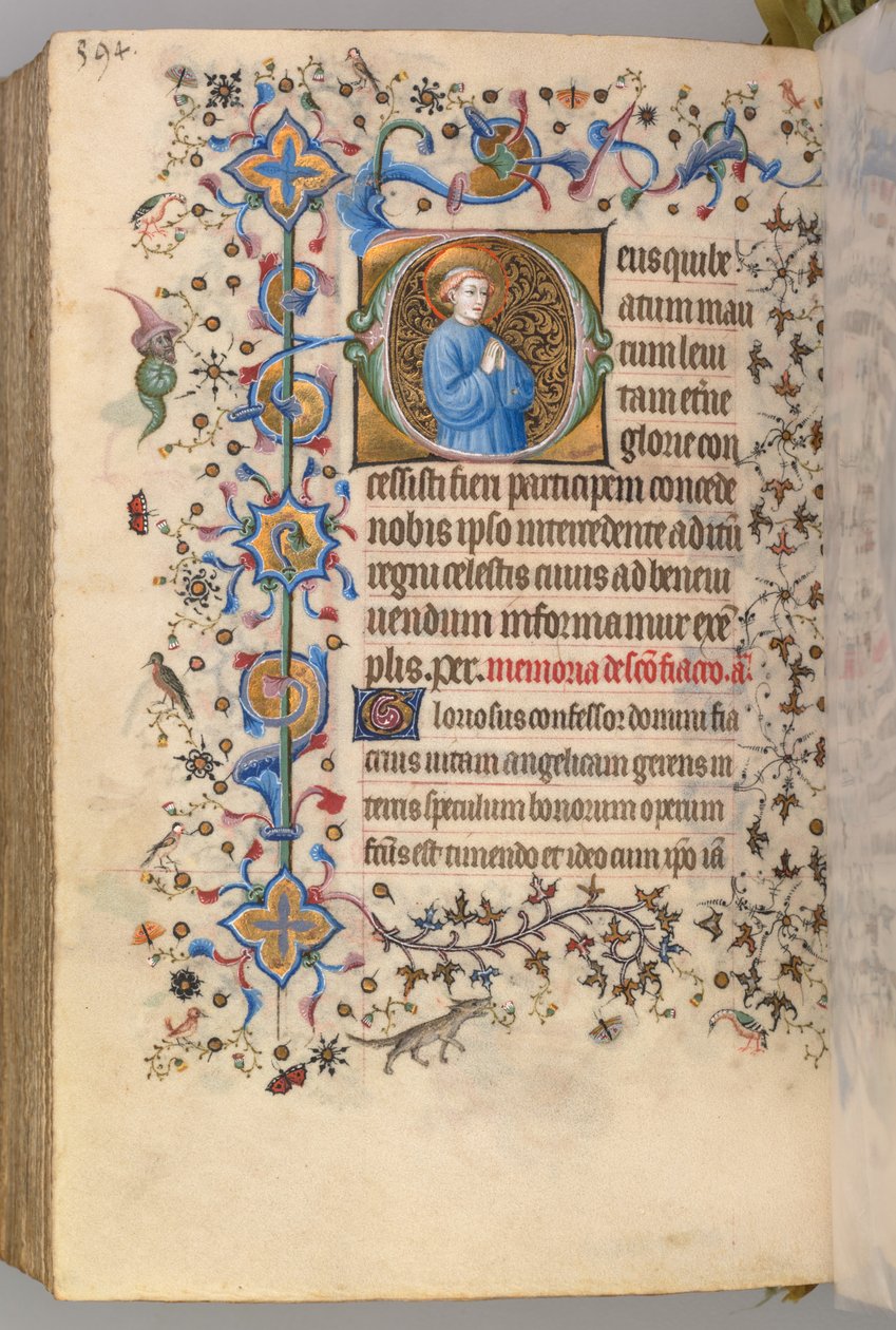 Hodiny Karla Šlechetného, navarrského krále (1361-1425): fol. 291v, Text od Master of the Brussels Initials and Associates
