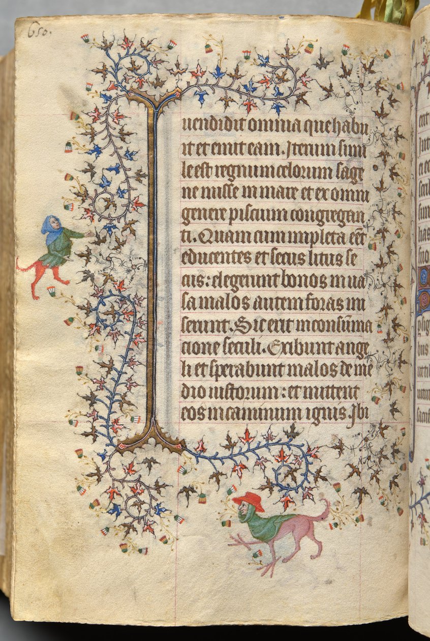 Hodiny Karla Šlechetného, navarrského krále (1361-1425), fol. 319v, Text od Master of the Brussels Initials and Associates
