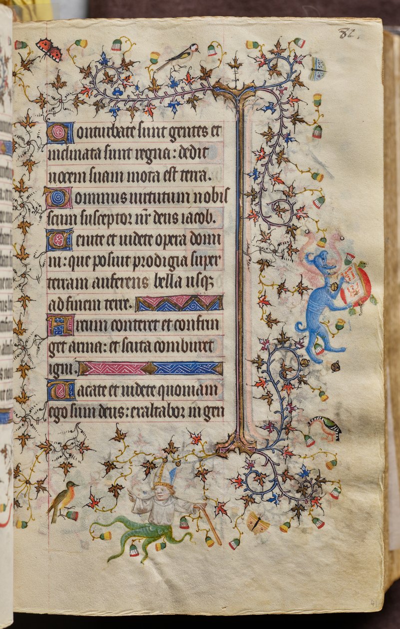 Hodiny Karla Šlechetného, navarrského krále (1361-1425): fol. 41r, Text od Master of the Brussels Initials and Associates