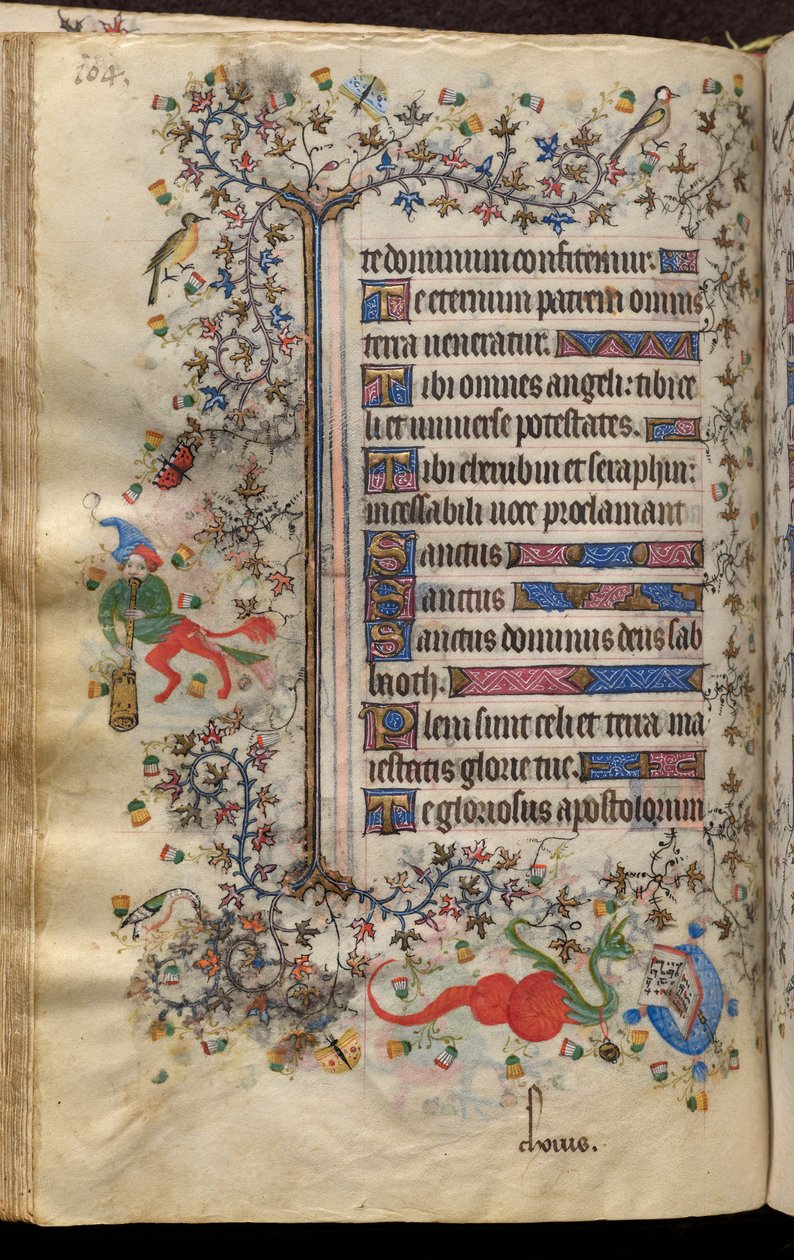 Hodiny Karla Šlechetného, navarrského krále (1361-1425): fol. 52v, Text od Master of the Brussels Initials and Associates