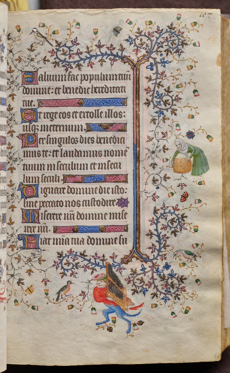 Hodiny Karla Šlechetného, navarrského krále (1361-1425): fol. 54r, Text od Master of the Brussels Initials and Associates