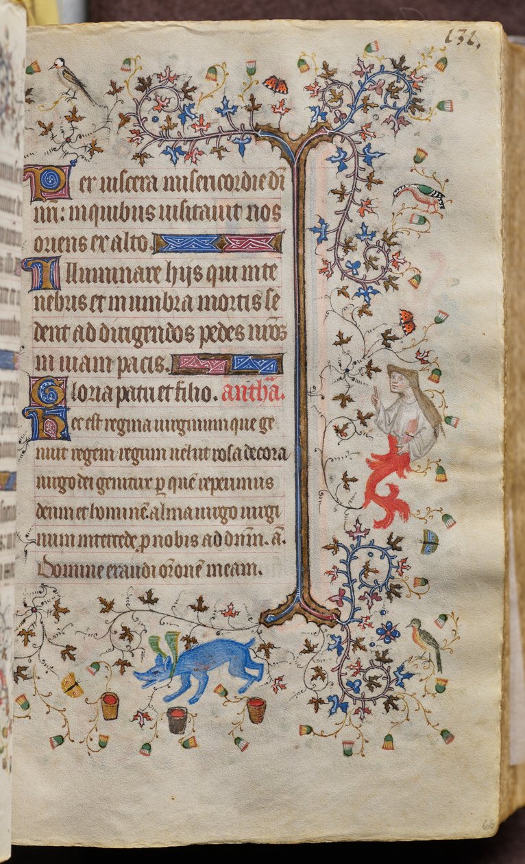 Hodiny Karla Šlechetného, navarrského krále (1361-1425): fol. 66r, Text od Master of the Brussels Initials and Associates