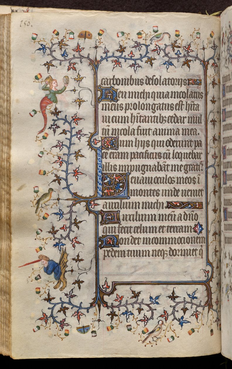 Hodiny Karla Šlechetného, navarrského krále (1361-1425): fol. 75v, Text od Master of the Brussels Initials and Associates