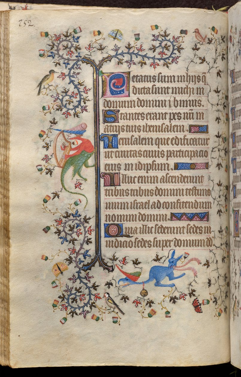 Hodiny Karla Šlechetného, navarrského krále (1361-1425): fol. 76v, Text od Master of the Brussels Initials and Associates