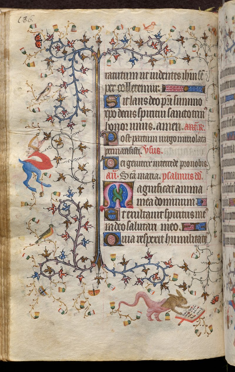 Hodiny Karla Šlechetného, navarrského krále (1361-1425): fol. 93v, Text od Master of the Brussels Initials and Associates