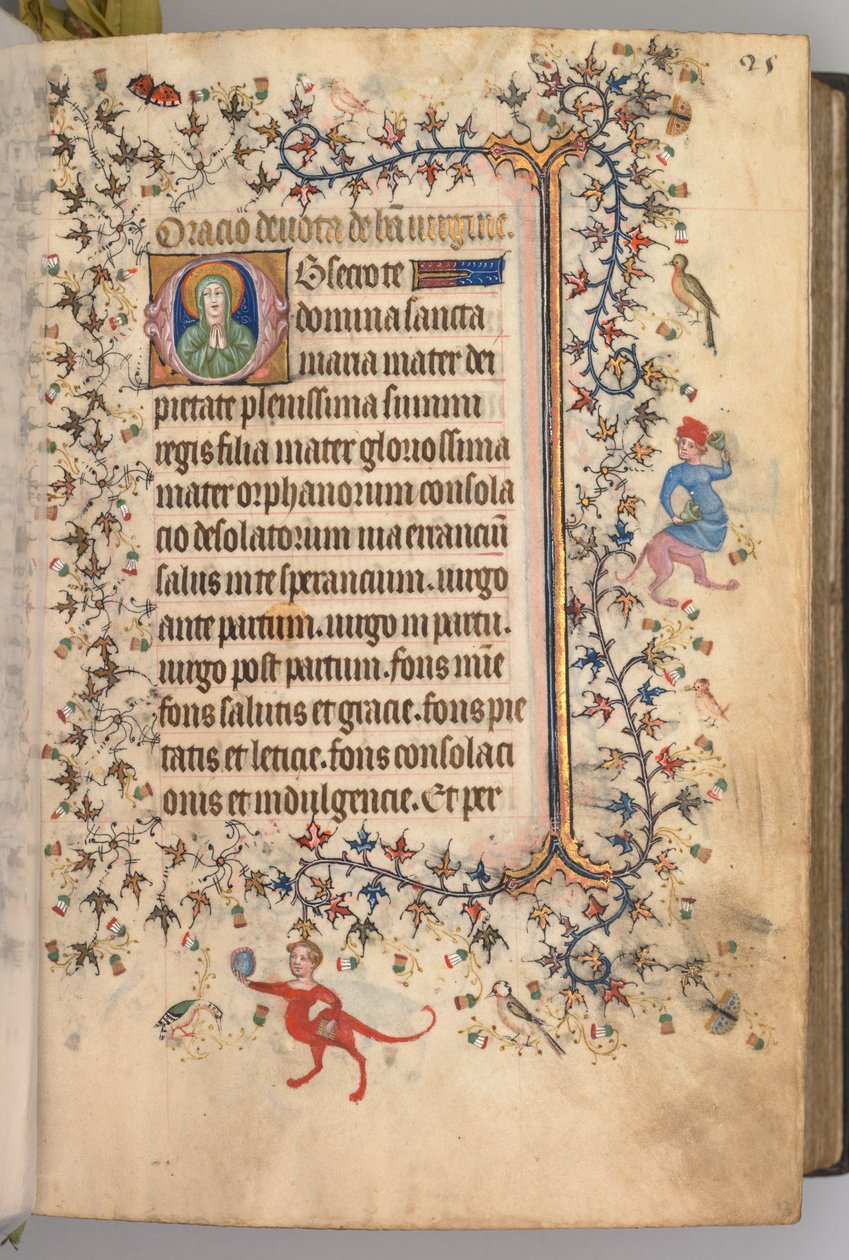Hodiny Karla Vznešeného, krále navarrského 1361-1425: fol. 13r, Text, c. 1405. od Master of the Brussels Initials and Associates
