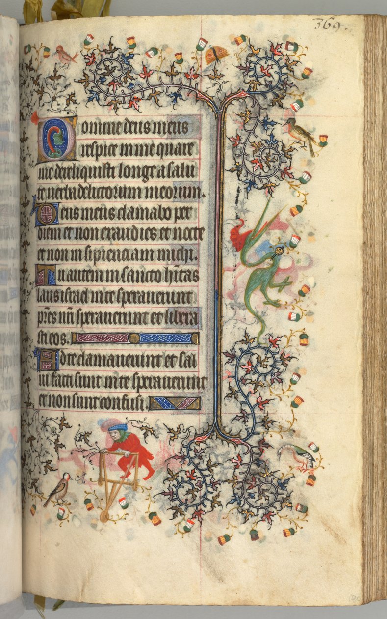 Hodiny Karla Vznešeného, krále navarrského 1361-1425: fol. 180r, Text, c. 1405. od Master of the Brussels Initials and Associates