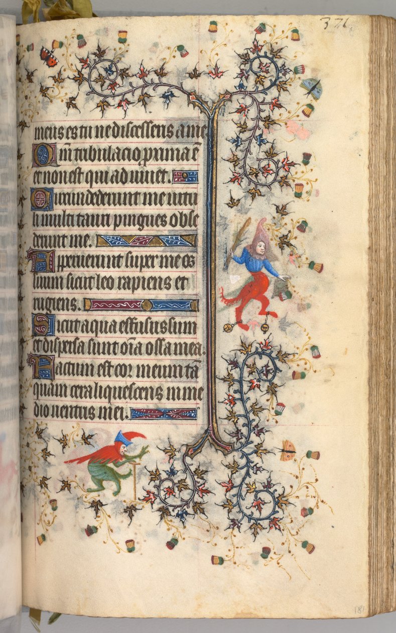 Hodiny Karla Vznešeného, krále navarrského 1361-1425: fol. 181r, Text, c. 1405. od Master of the Brussels Initials and Associates