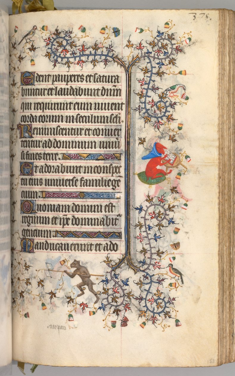 Hodiny Karla Vznešeného, krále navarrského 1361-1425: fol. 183r, Text, c. 1405. od Master of the Brussels Initials and Associates