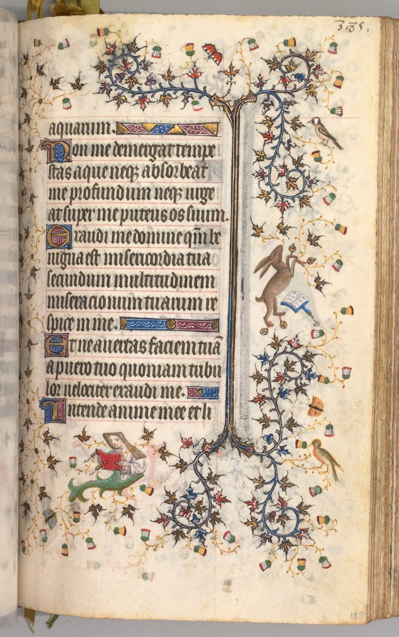 Hodiny Karla Vznešeného, krále navarrského 1361-1425: fol. 188r, Text, c. 1405. od Master of the Brussels Initials and Associates