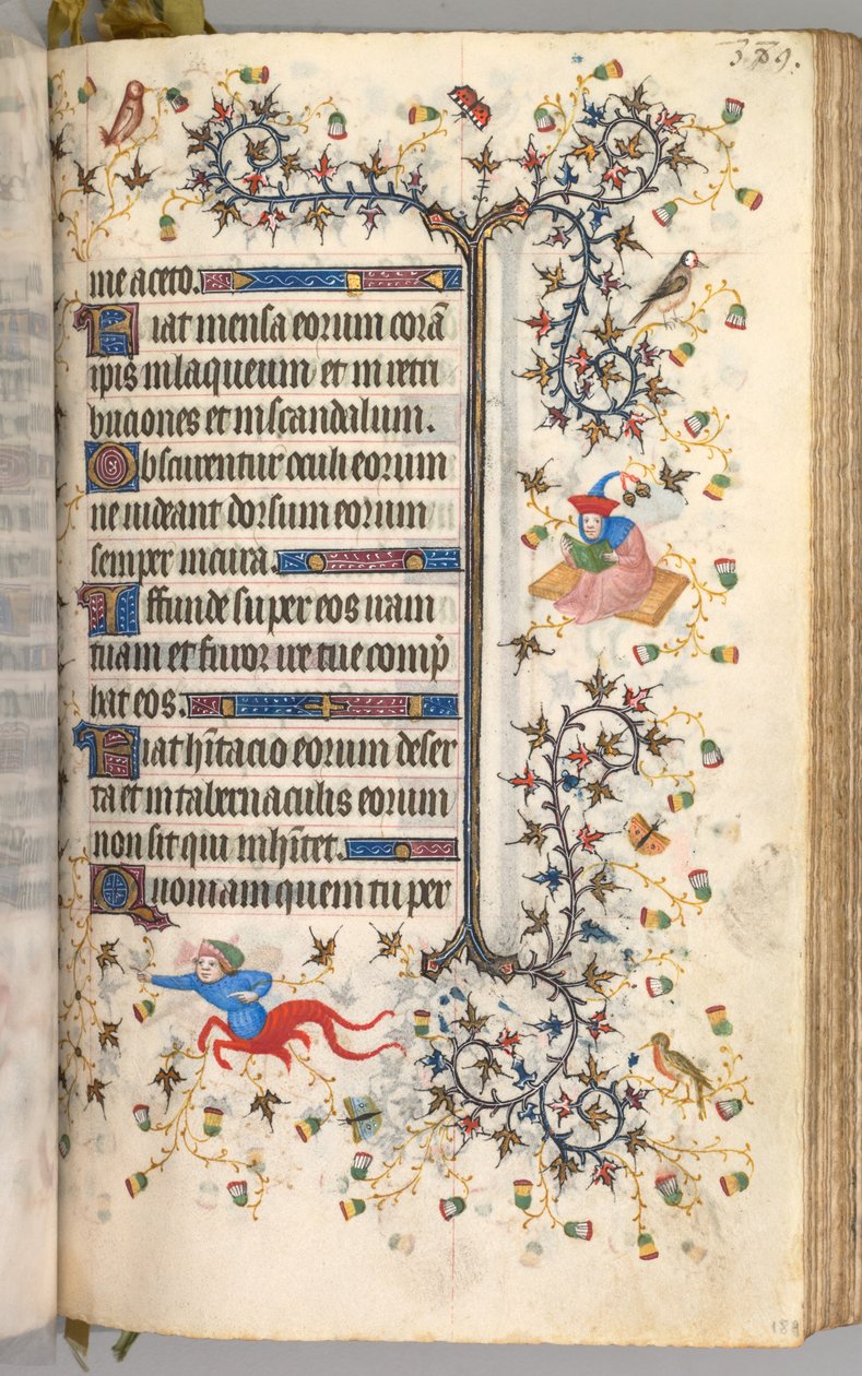 Hodiny Karla Vznešeného, krále navarrského 1361-1425: fol. 189r, Text, c. 1405. od Master of the Brussels Initials and Associates