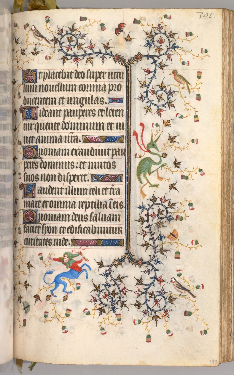 Hodiny Karla Vznešeného, krále navarrského 1361-1425: fol. 190r, Text, c. 1405. od Master of the Brussels Initials and Associates