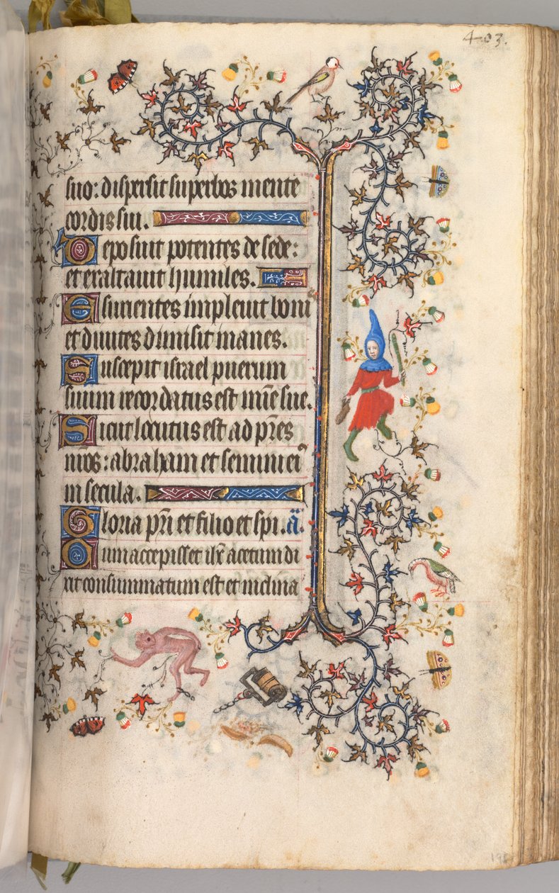 Hodiny Karla Vznešeného, krále navarrského 1361-1425: fol. 196r, Text, c. 1405. od Master of the Brussels Initials and Associates