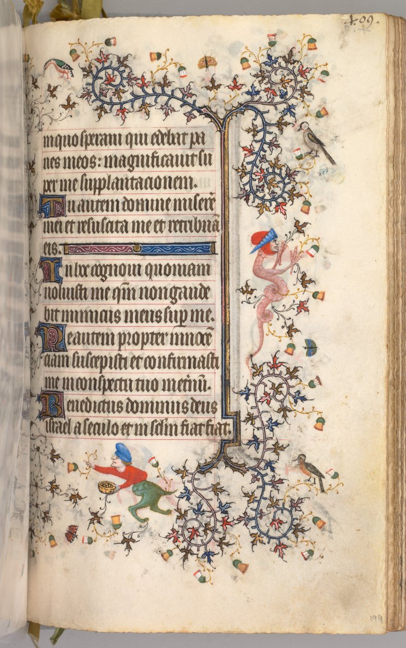 Hodiny Karla Vznešeného, krále navarrského 1361-1425: fol. 199r, Text, c. 1405. od Master of the Brussels Initials and Associates