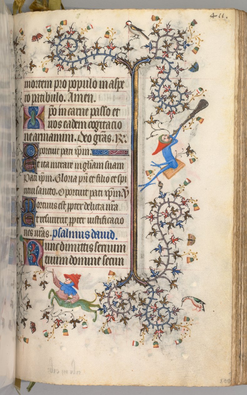 Hodiny Karla Vznešeného, krále navarrského 1361-1425: fol. 200r, Text, c. 1405. od Master of the Brussels Initials and Associates