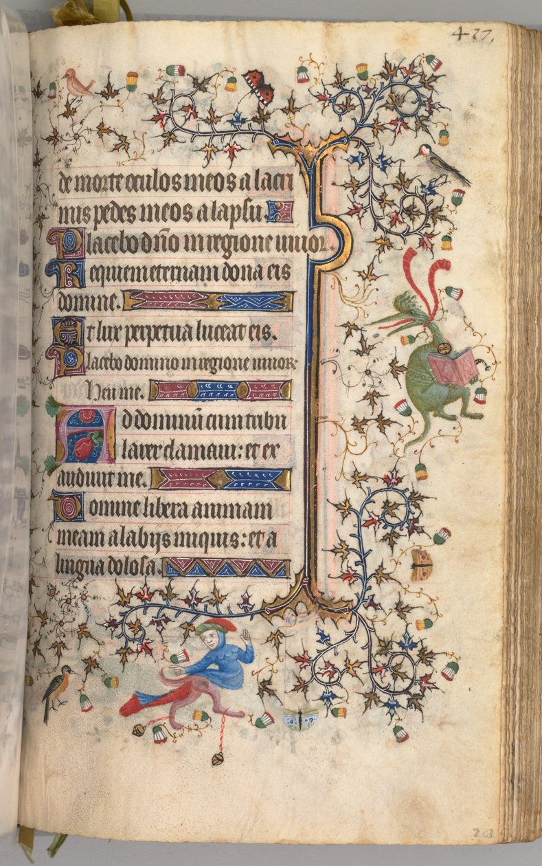 Hodiny Karla Vznešeného, krále navarrského 1361-1425: fol. 203r, Text, c. 1405. od Master of the Brussels Initials and Associates