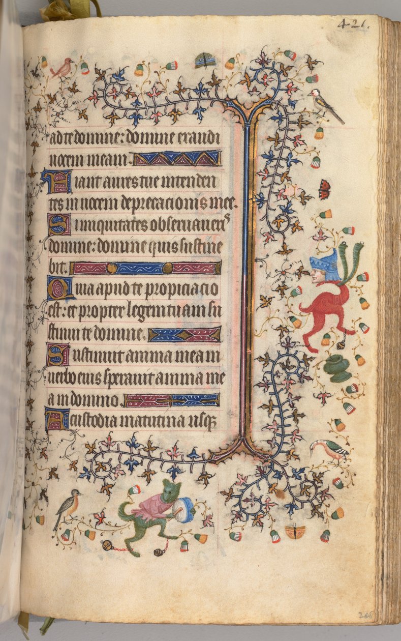 Hodiny Karla Vznešeného, krále navarrského 1361-1425: fol. 205r, Text, c. 1405. od Master of the Brussels Initials and Associates