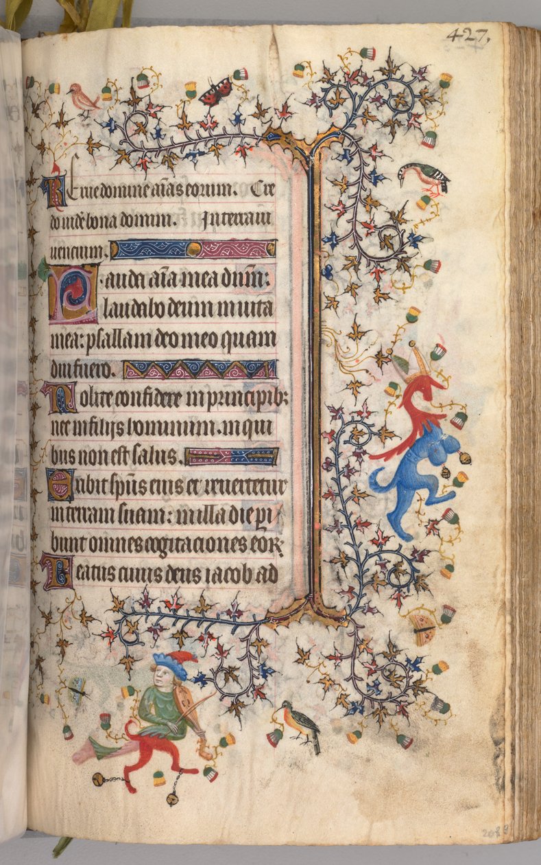 Hodiny Karla Vznešeného, krále navarrského 1361-1425: fol. 208r, Text, c. 1405. od Master of the Brussels Initials and Associates