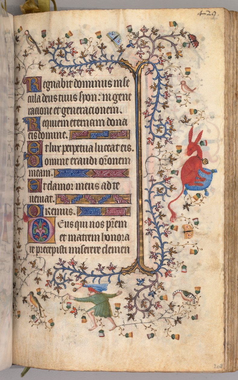 Hodiny Karla Vznešeného, krále navarrského 1361-1425: fol. 209r, Text, c. 1405. od Master of the Brussels Initials and Associates