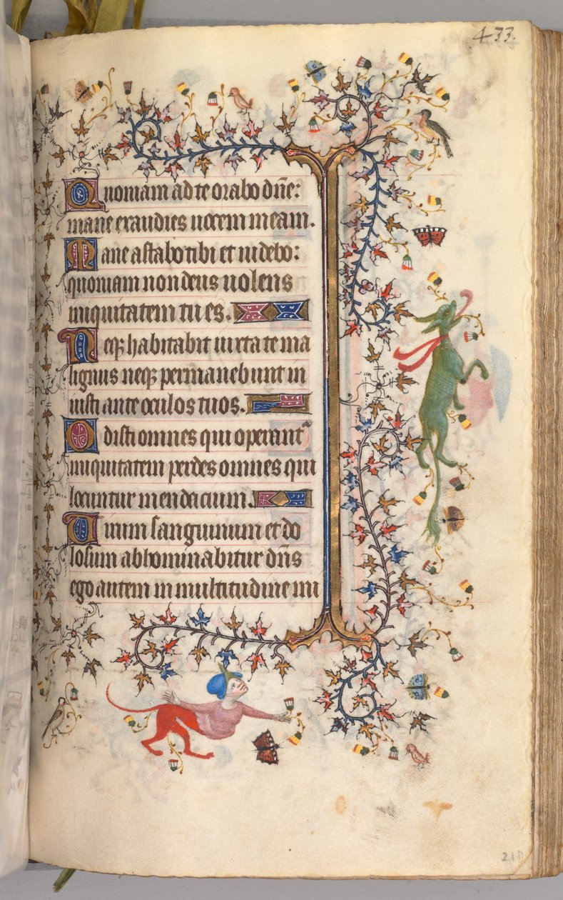 Hodiny Karla Vznešeného, krále navarrského 1361-1425: fol. 211r, Text, c. 1405. od Master of the Brussels Initials and Associates