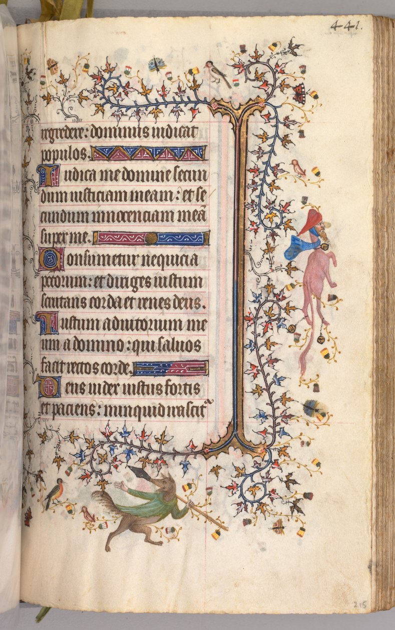 Hodiny Karla Vznešeného, krále navarrského 1361-1425: fol. 215r, Text, c. 1405. od Master of the Brussels Initials and Associates