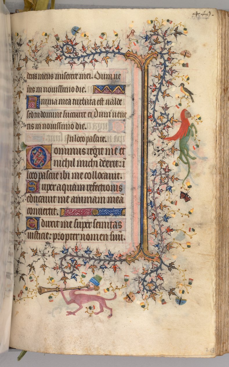 Hodiny Karla Vznešeného, krále navarrského 1361-1425: fol. 219r, Text, c. 1405. od Master of the Brussels Initials and Associates