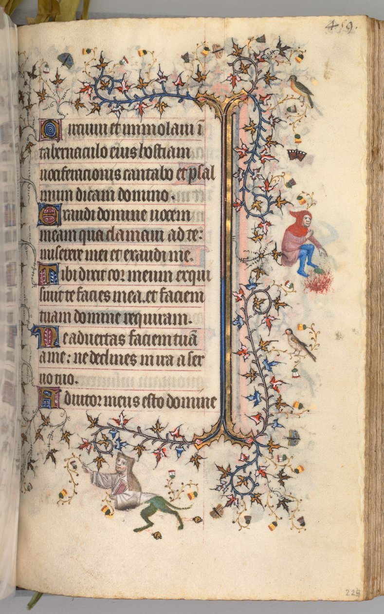 Hodiny Karla Vznešeného, krále navarrského 1361-1425: fol. 224r, Text, c. 1405. od Master of the Brussels Initials and Associates