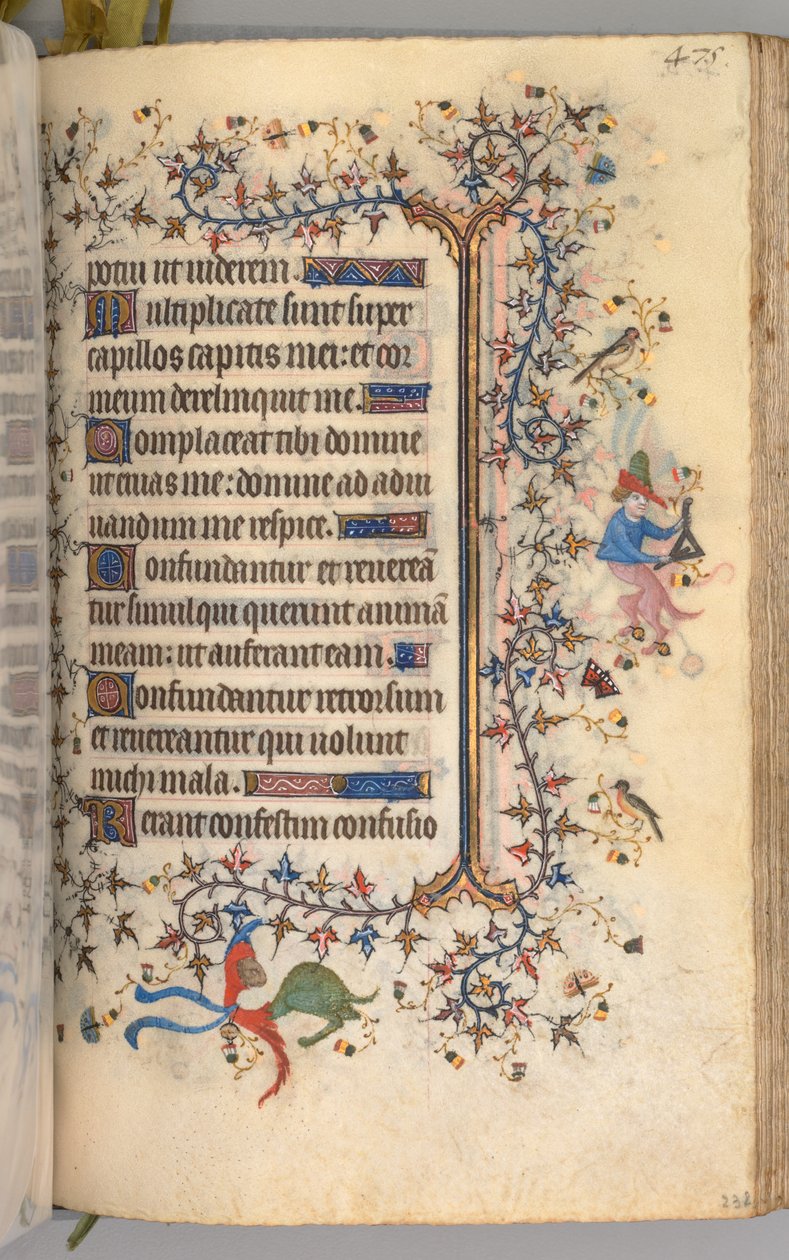 Hodiny Karla Vznešeného, krále navarrského 1361-1425: fol. 232r, Text, c. 1405. od Master of the Brussels Initials and Associates