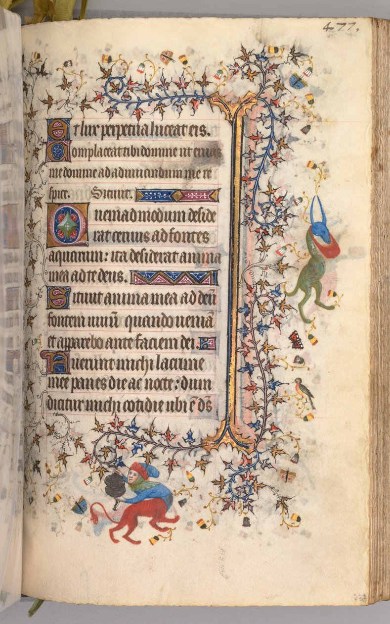 Hodiny Karla Vznešeného, krále navarrského 1361-1425: fol. 233r, Text, c. 1405. od Master of the Brussels Initials and Associates