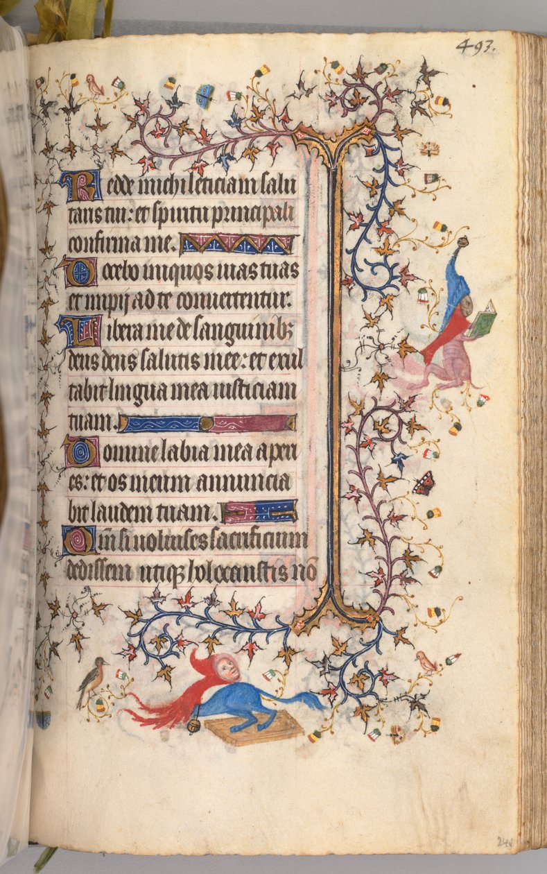 Hodiny Karla Vznešeného, krále navarrského 1361-1425: fol. 241r, Text, c. 1405. od Master of the Brussels Initials and Associates