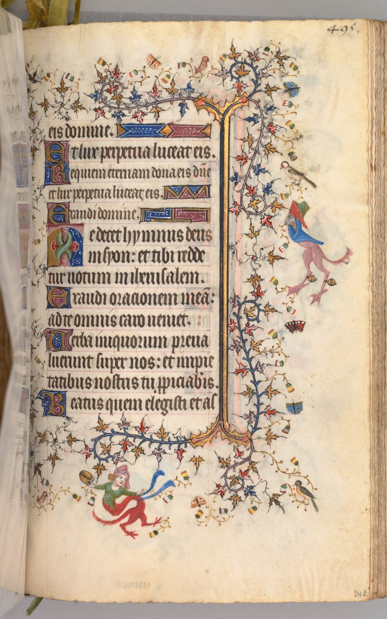 Hodiny Karla Vznešeného, krále navarrského 1361-1425: fol. 242r, Text, c. 1405. od Master of the Brussels Initials and Associates