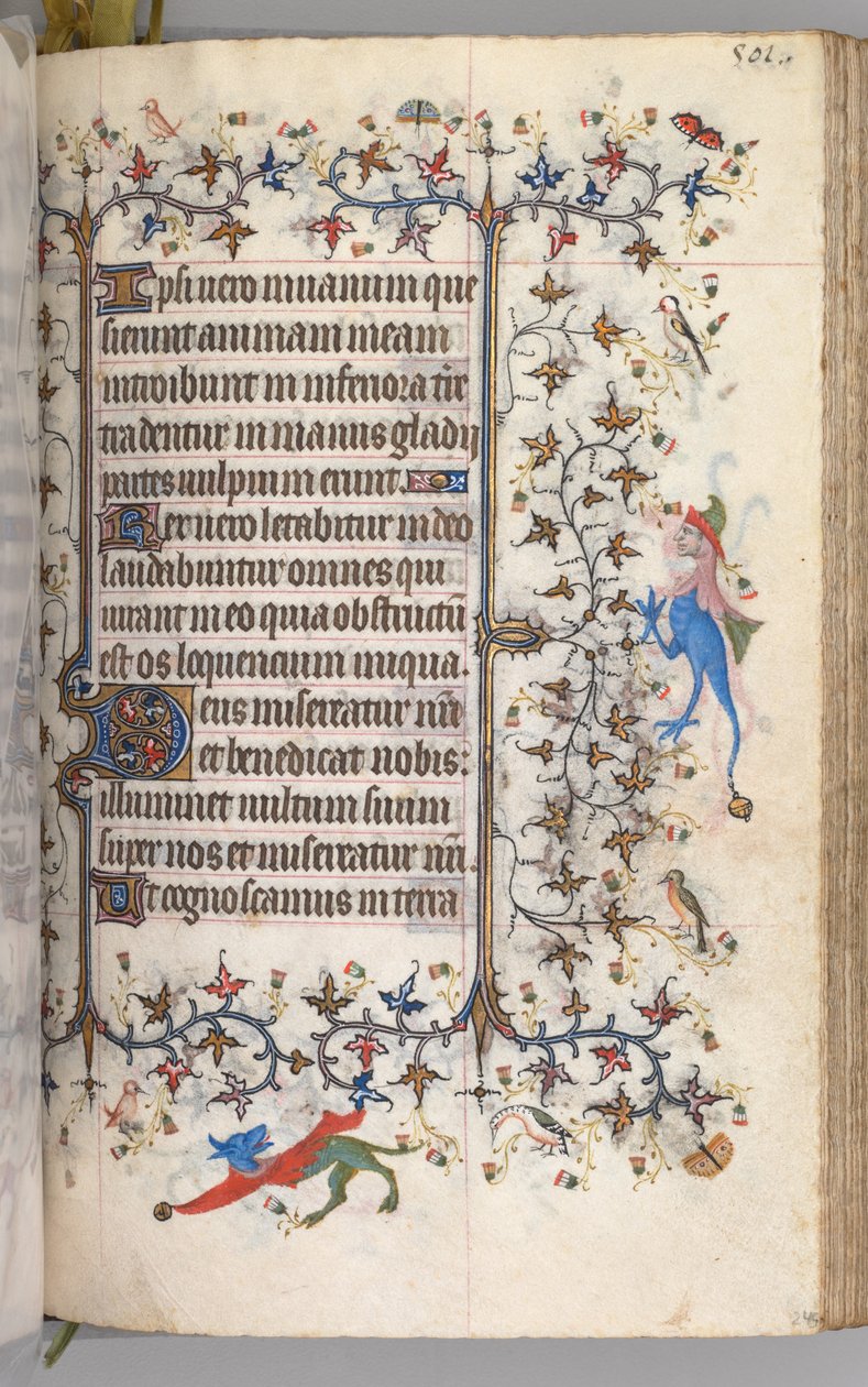 Hodiny Karla Vznešeného, krále navarrského 1361-1425: fol. 245r, Text, c. 1405. od Master of the Brussels Initials and Associates