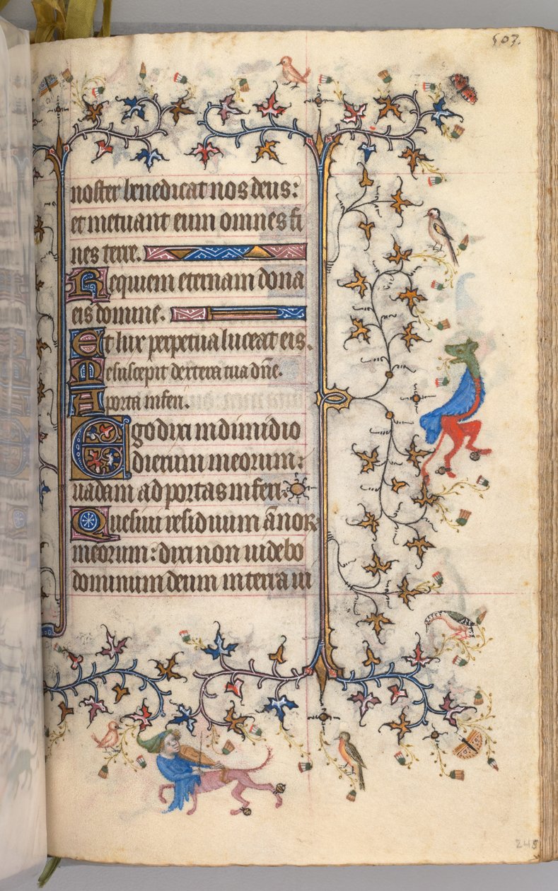 Hodiny Karla Vznešeného, krále navarrského 1361-1425: fol. 246r, Text, c. 1405. od Master of the Brussels Initials and Associates