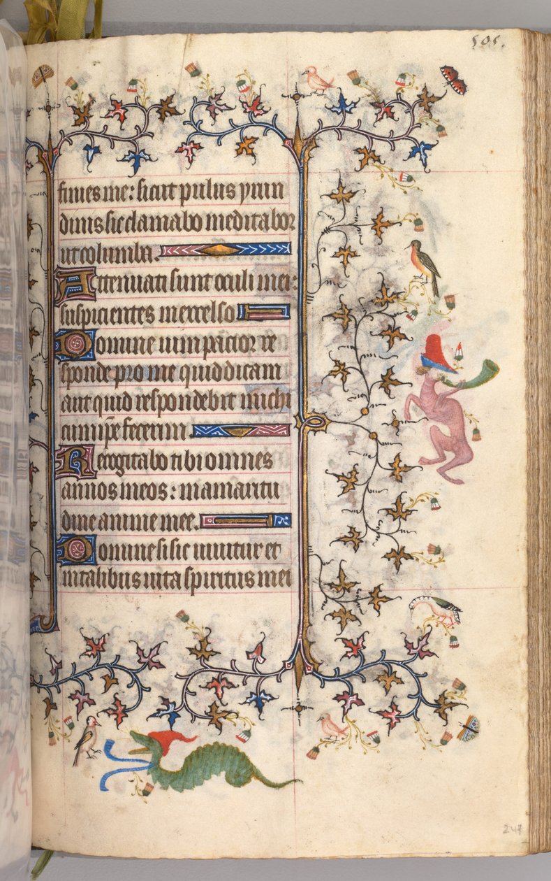 Hodiny Karla Vznešeného, krále navarrského 1361-1425: fol. 247r, Text, c. 1405. od Master of the Brussels Initials and Associates