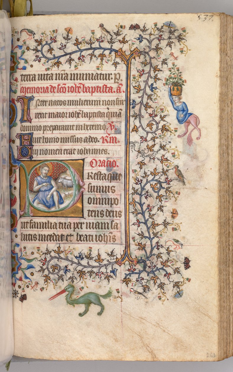 Hodiny Karla Vznešeného, krále navarrského 1361-1425: fol. 260v, sv. 1405. od Master of the Brussels Initials and Associates
