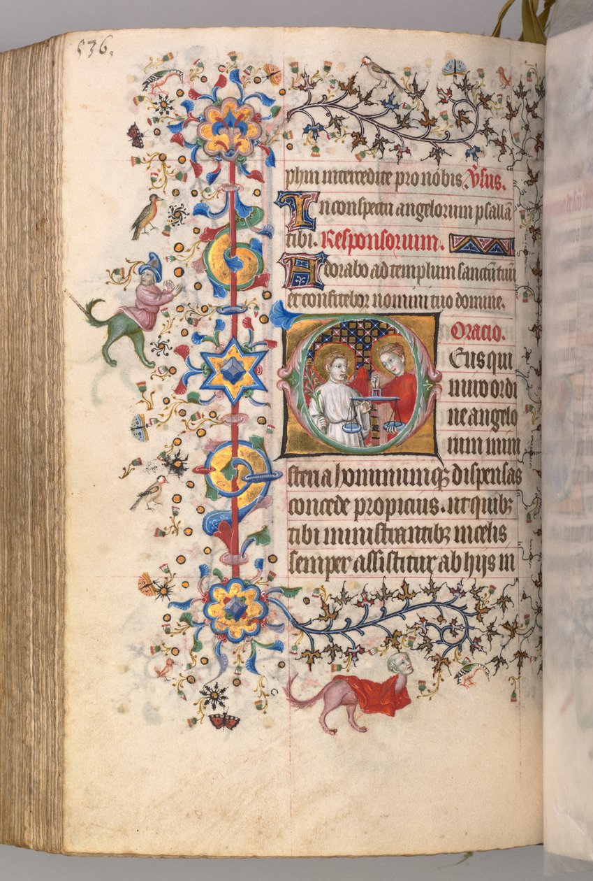 Hodiny Karla Vznešeného, krále navarrského 1361-1425: fol. 262v, Text, c. 1405. od Master of the Brussels Initials and Associates