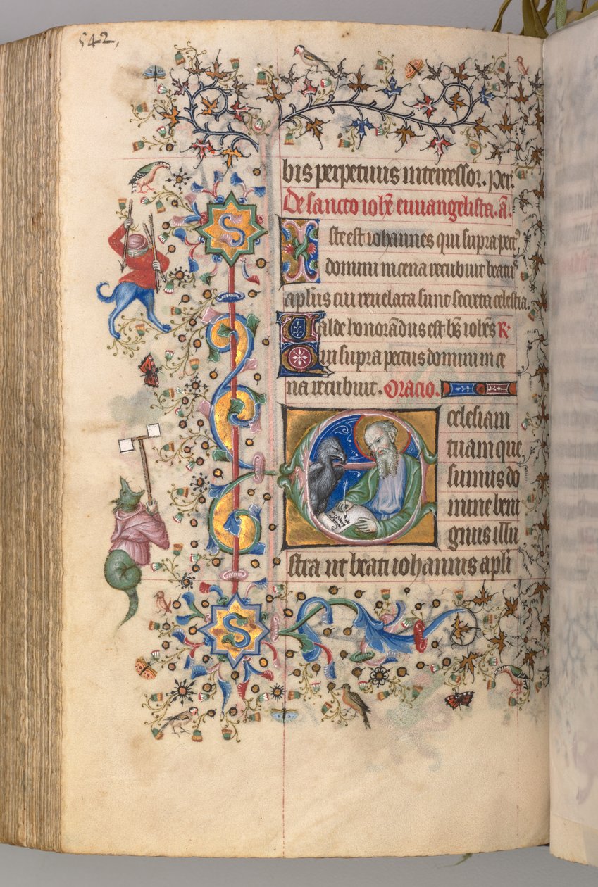 Hodiny Karla Vznešeného, krále navarrského 1361-1425: fol. 265v, sv. 1405 od Master of the Brussels Initials and Associates